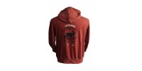 Hoodie léger rouge chili '' La Chasse ma Passion ''